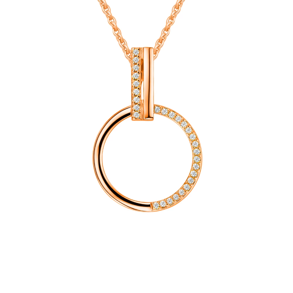 Подвес с фианитами из серебра 925 пробы