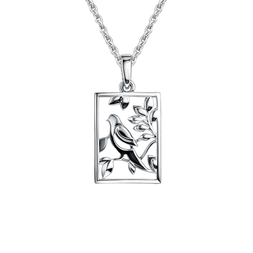 Подвес  Птица из серебра 925 пробы