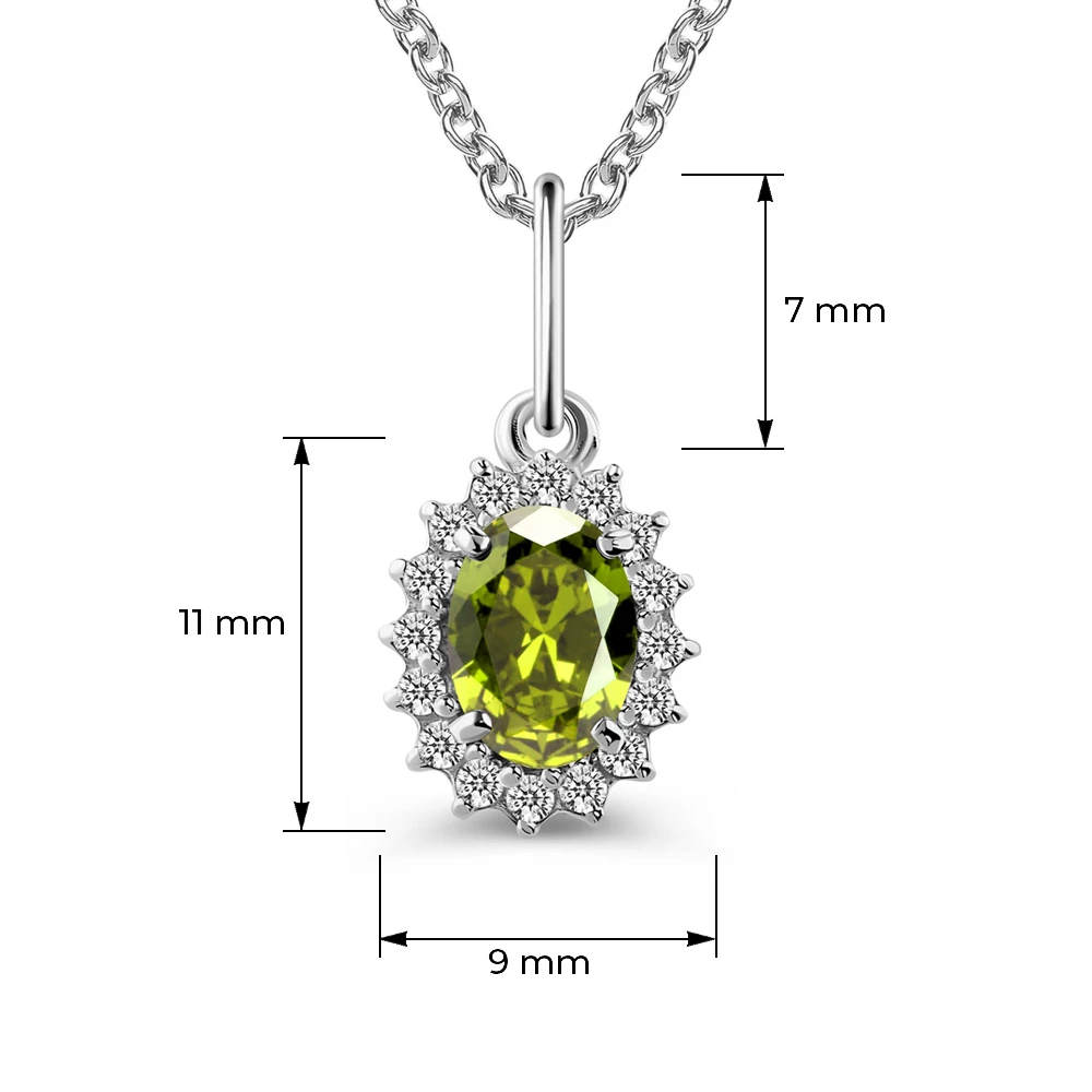 Подвес с фианитами из серебра 925 пробы