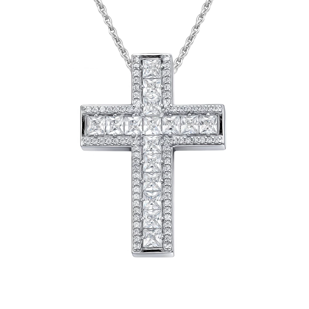 Подвес с фианитами из серебра 925 пробы