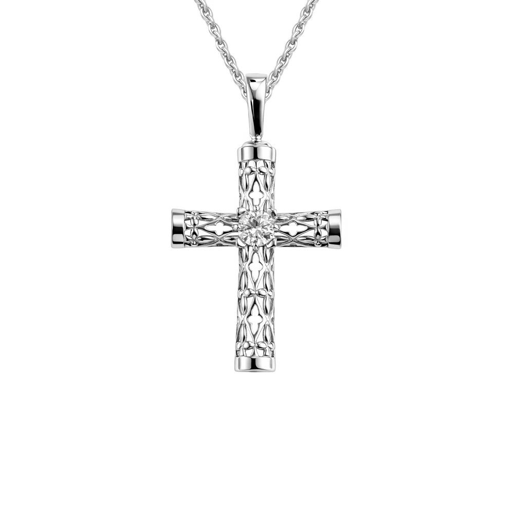 Подвес с фианитом из серебра 925 пробы