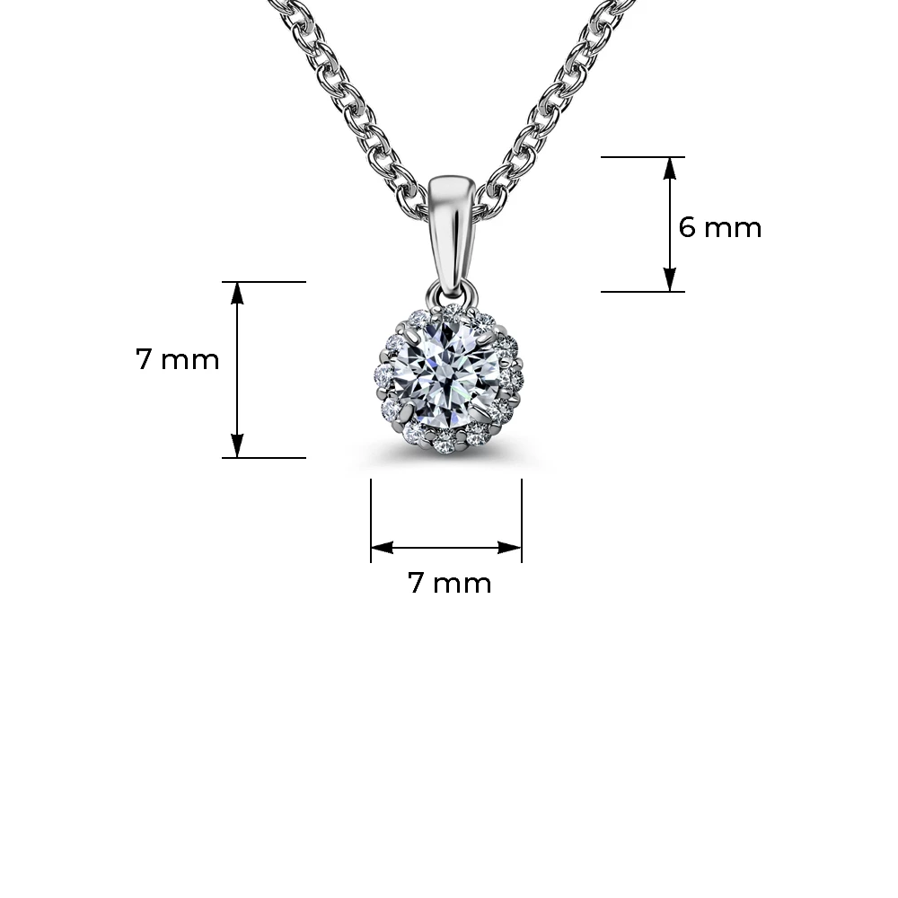 Подвес с фианитами из серебра 925 пробы