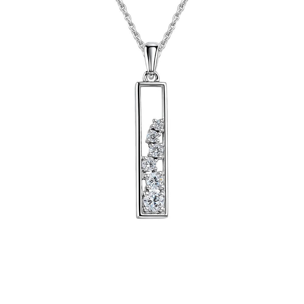 Подвес с фианитами из серебра 925 пробы