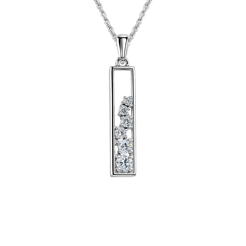 Подвес с фианитами из серебра 925 пробы