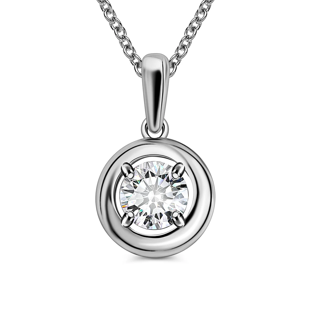 Подвес с фианитом из серебра 925 пробы