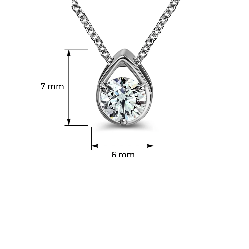 Подвес с фианитом из серебра 925 пробы