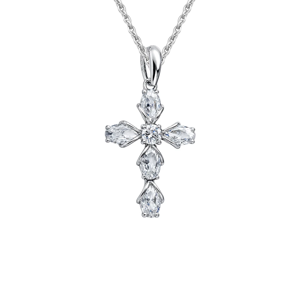 Подвес с фианитами из серебра 925 пробы