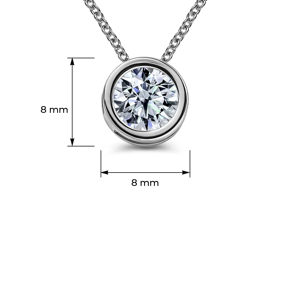 Подвес с фианитом из серебра 925 пробы