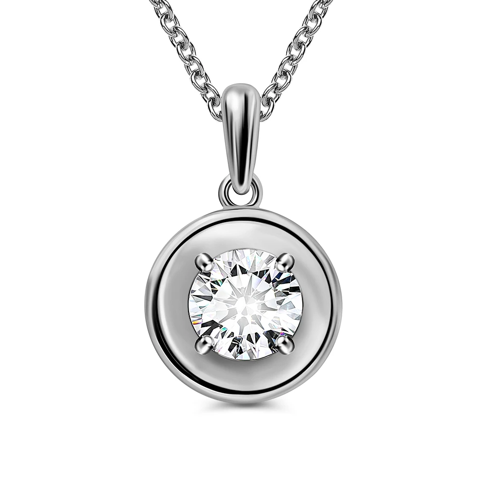 Подвес с фианитом из серебра 925 пробы