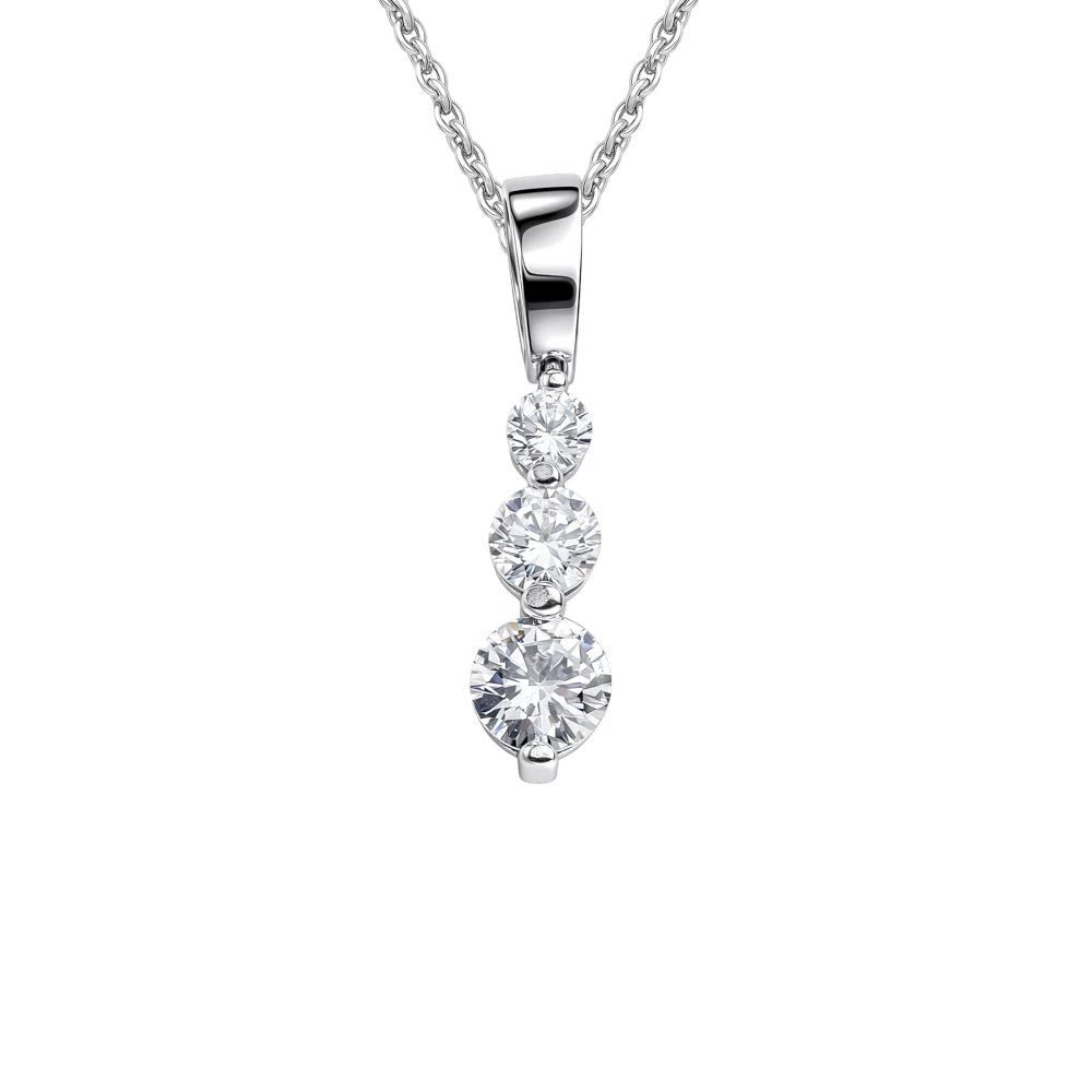 Подвес с фианитами из серебра 925 пробы