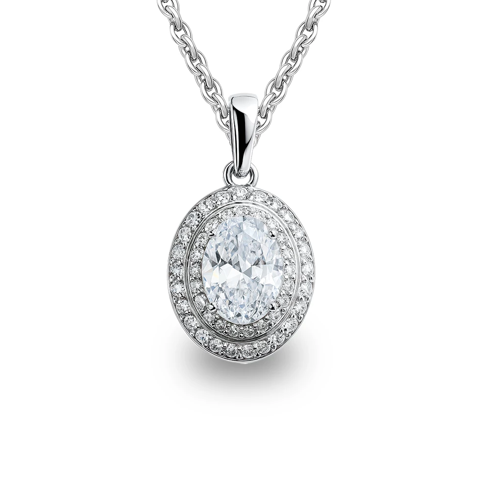 Подвес с фианитами из серебра 925 пробы