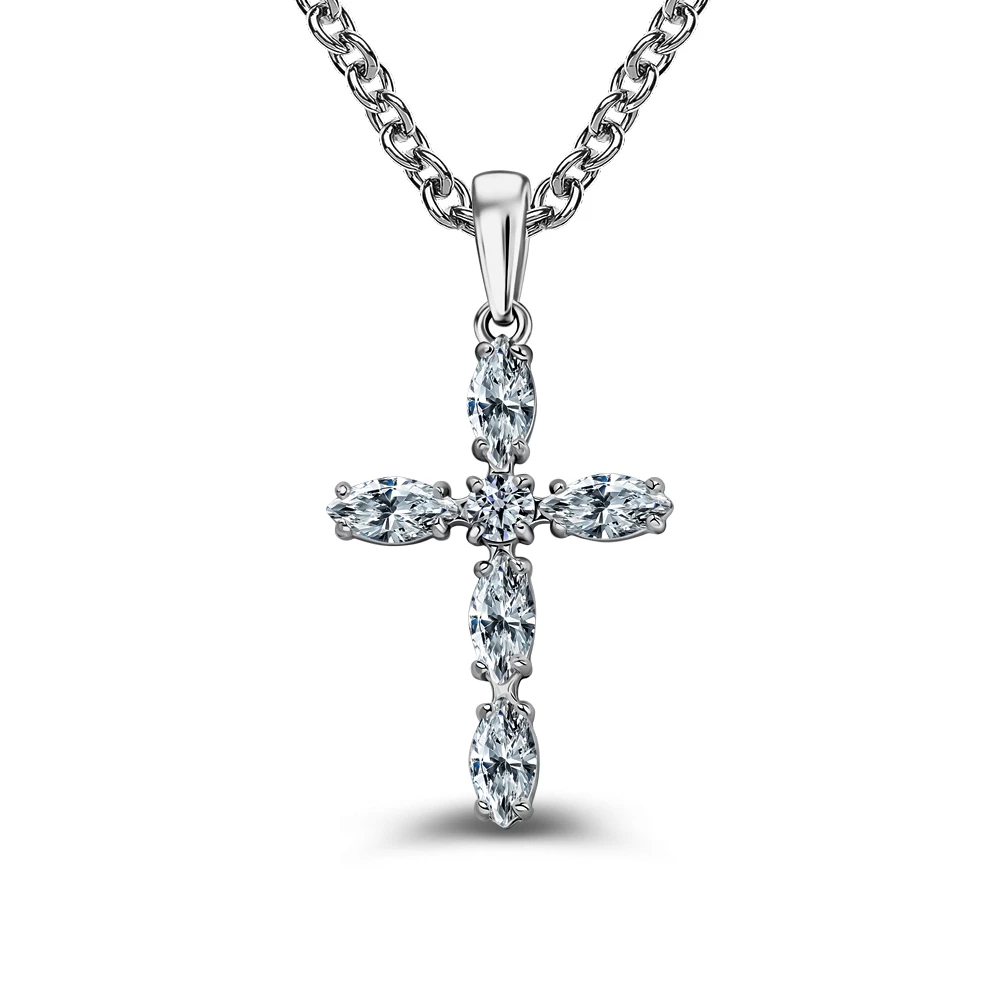 Подвес с фианитами из серебра 925 пробы