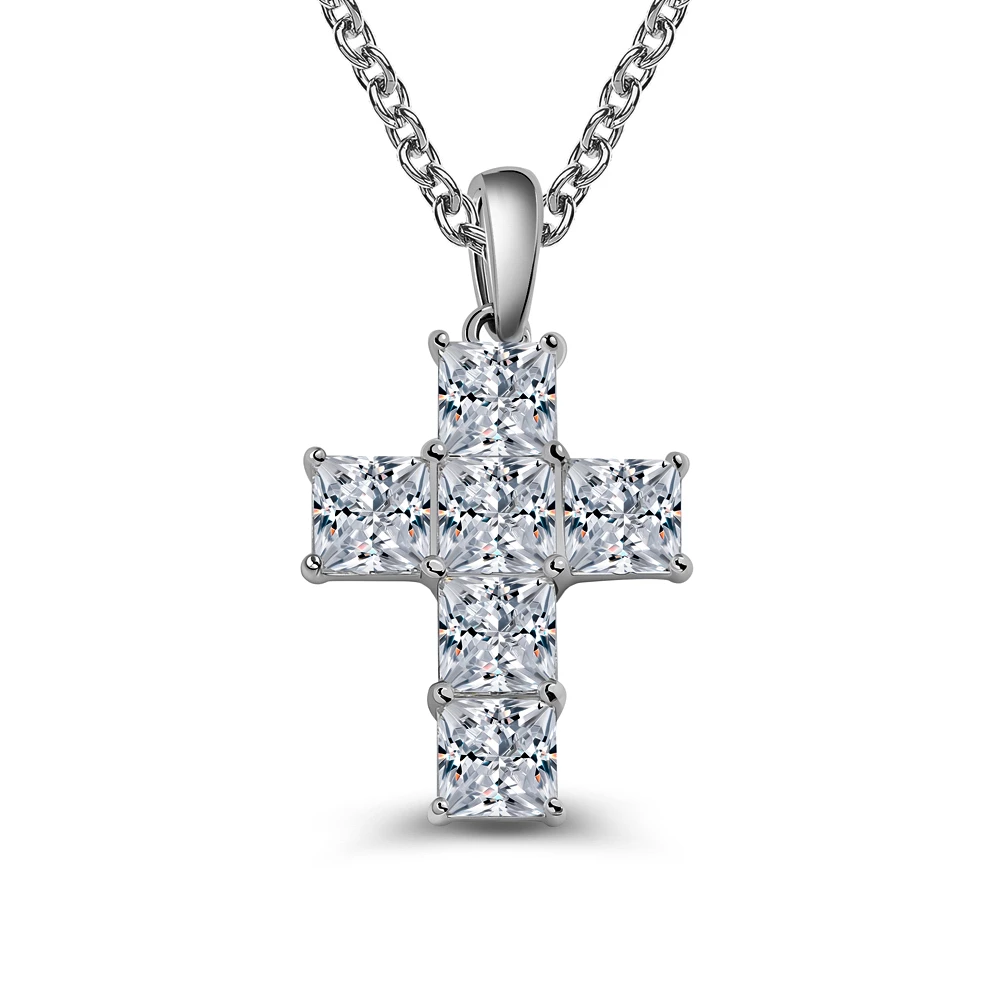 Подвес с фианитами из серебра 925 пробы