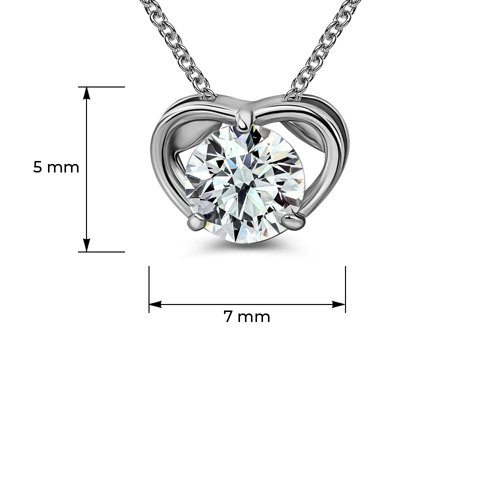 Подвес с фианитом из серебра 925 пробы