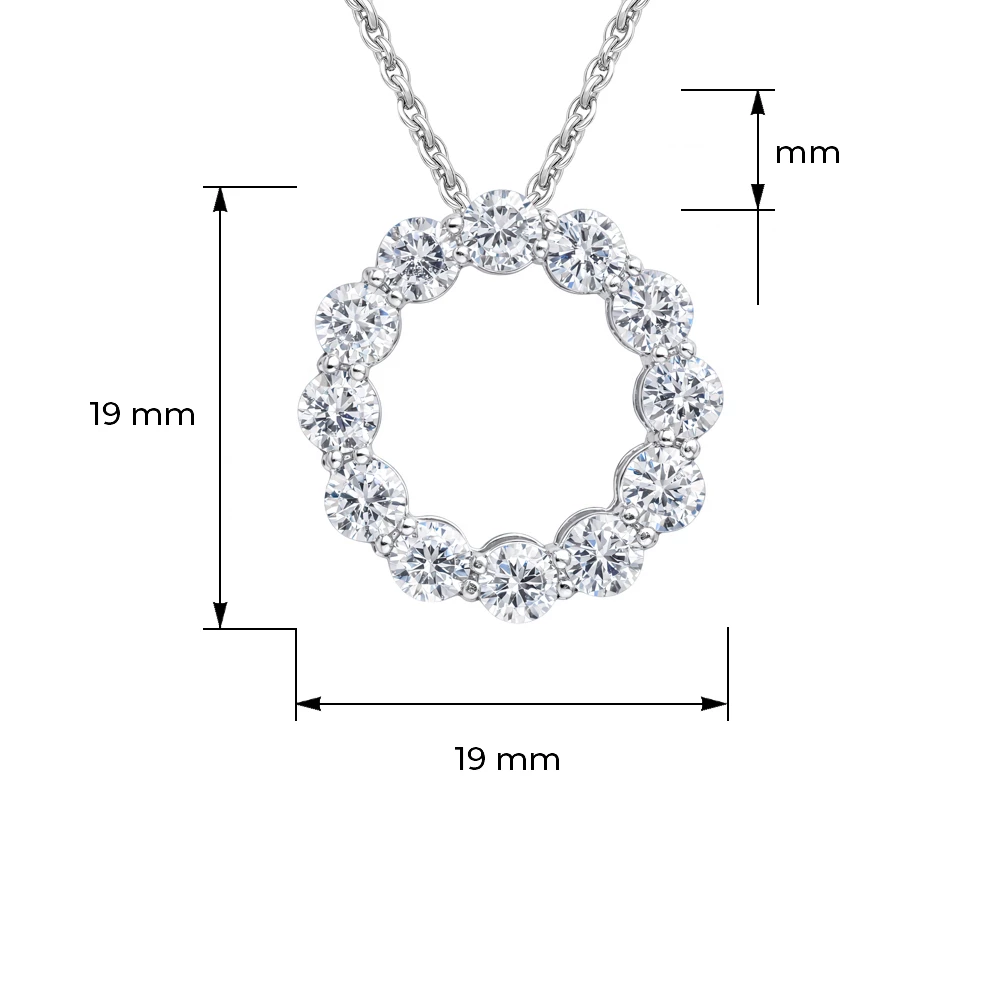 Подвес с фианитами из серебра 925 пробы