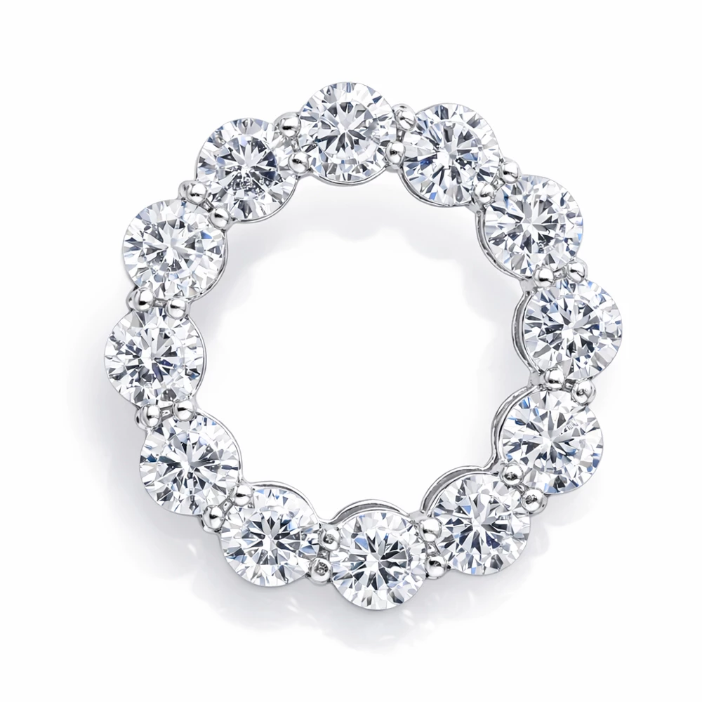 Подвес с фианитами из серебра 925 пробы