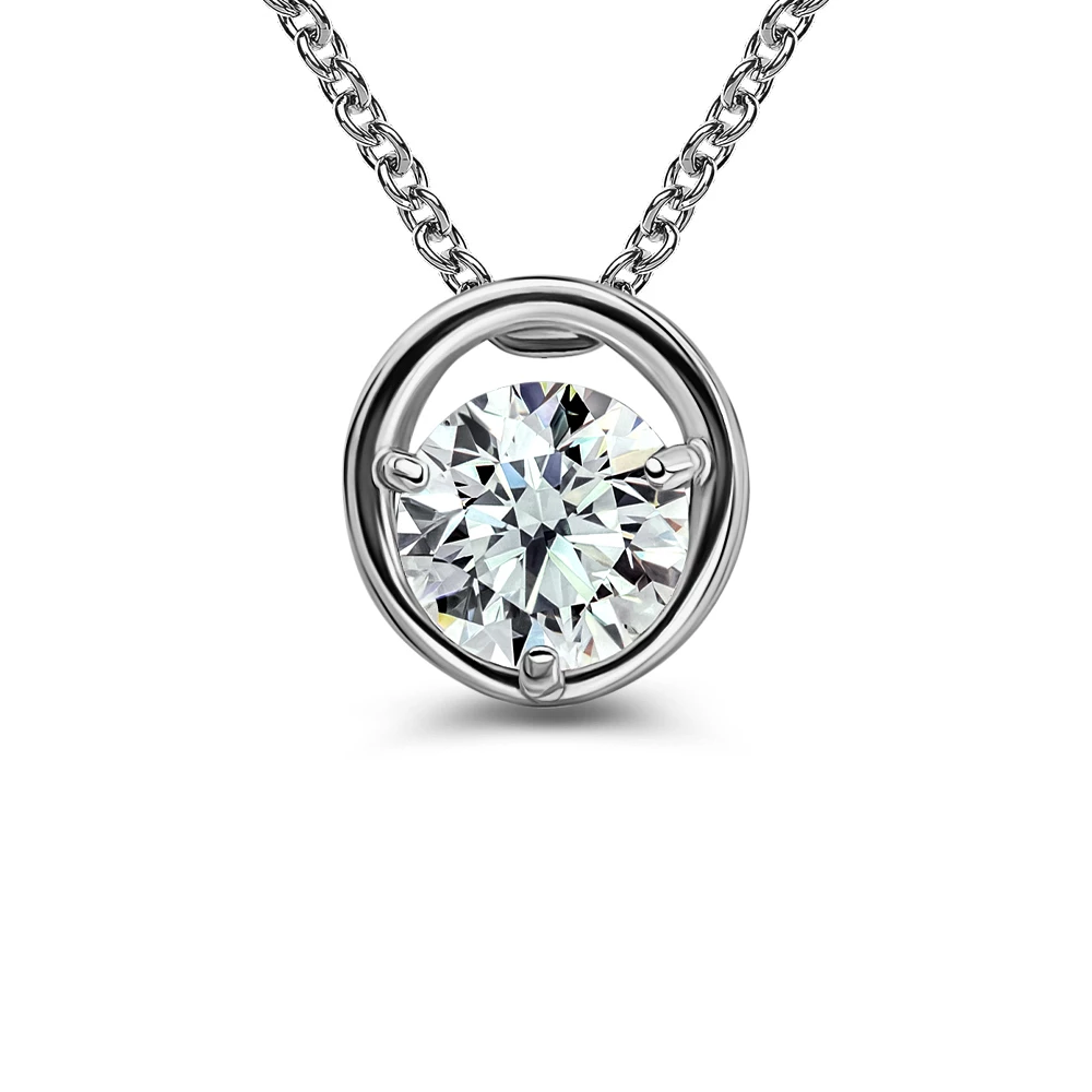 Подвес с фианитом из серебра 925 пробы