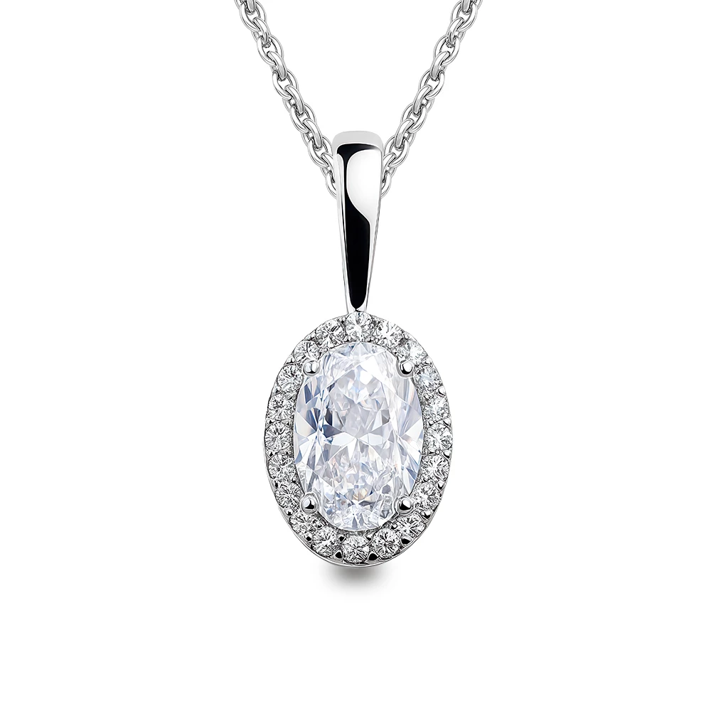 Подвес с фианитами из серебра 925 пробы