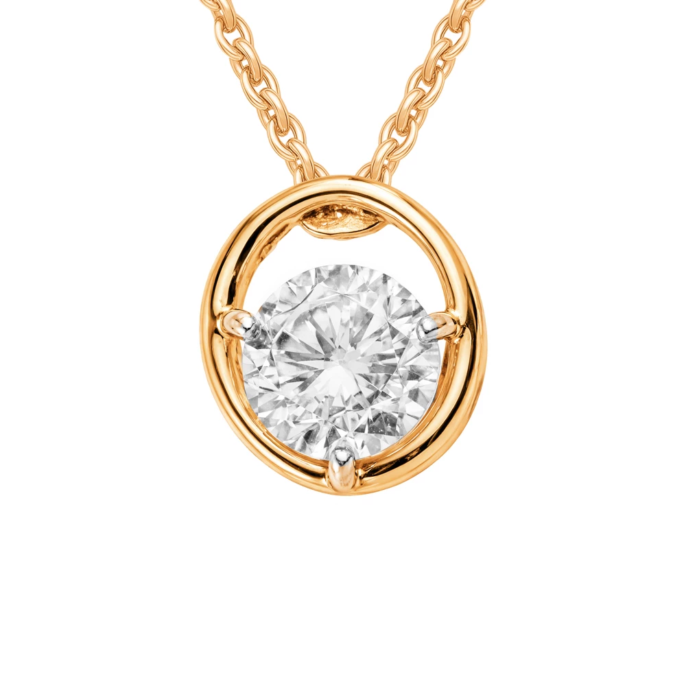 Подвес с фианитом из серебра 925 пробы