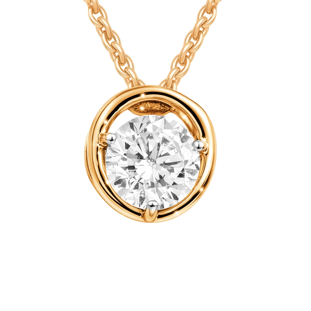 Подвес с фианитом из серебра 925 пробы