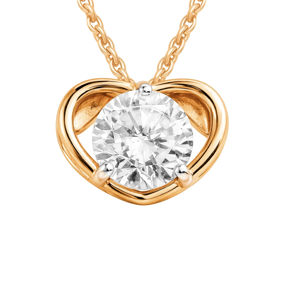 Подвес с фианитом из серебра 925 пробы