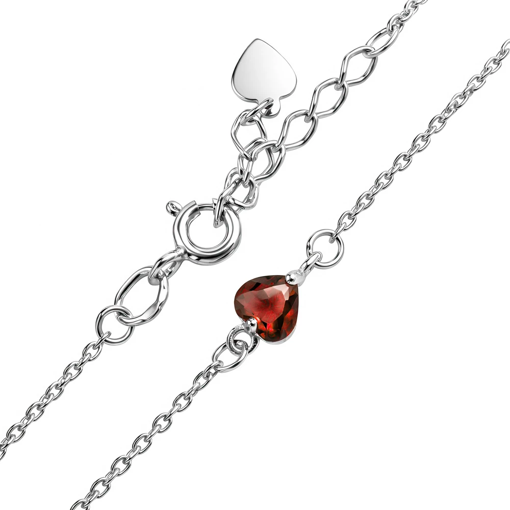 Браслет с кварцем синтетическим из серебра 925 пробы