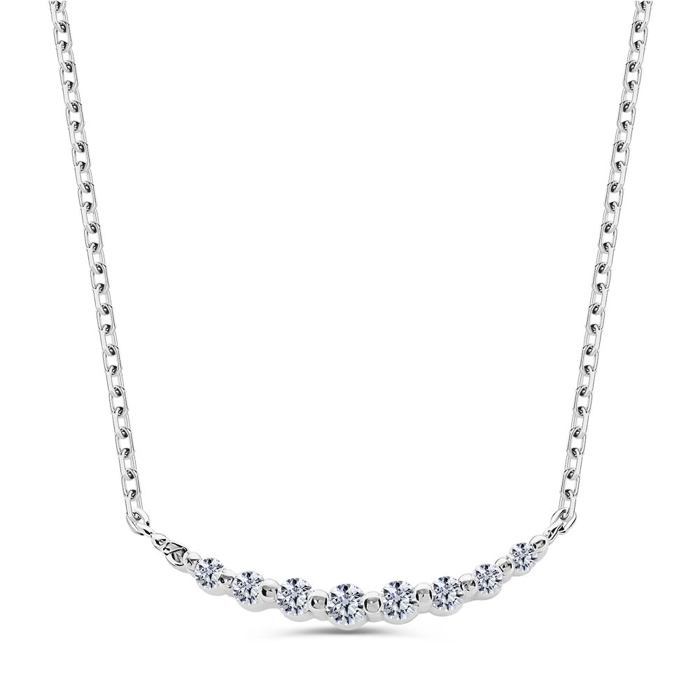 Колье с фианитами из серебра 925 пробы 1