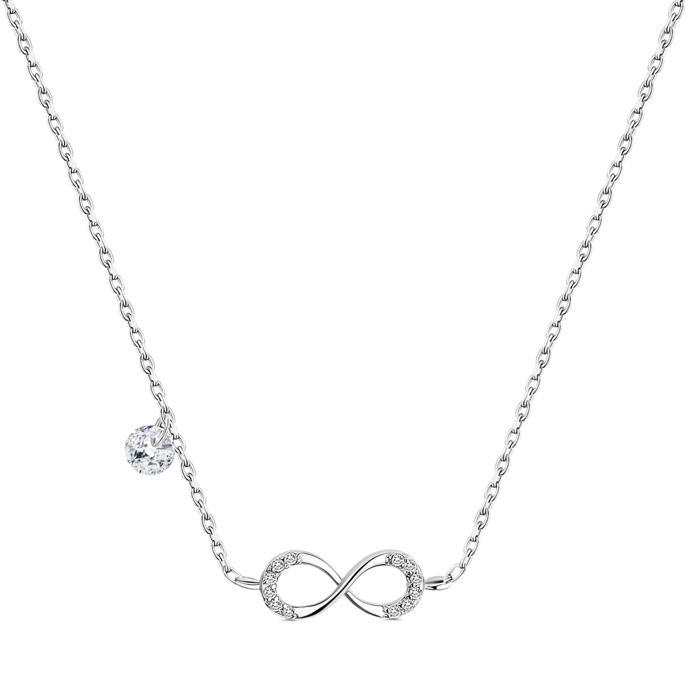 Колье с фианитами из серебра 925 пробы