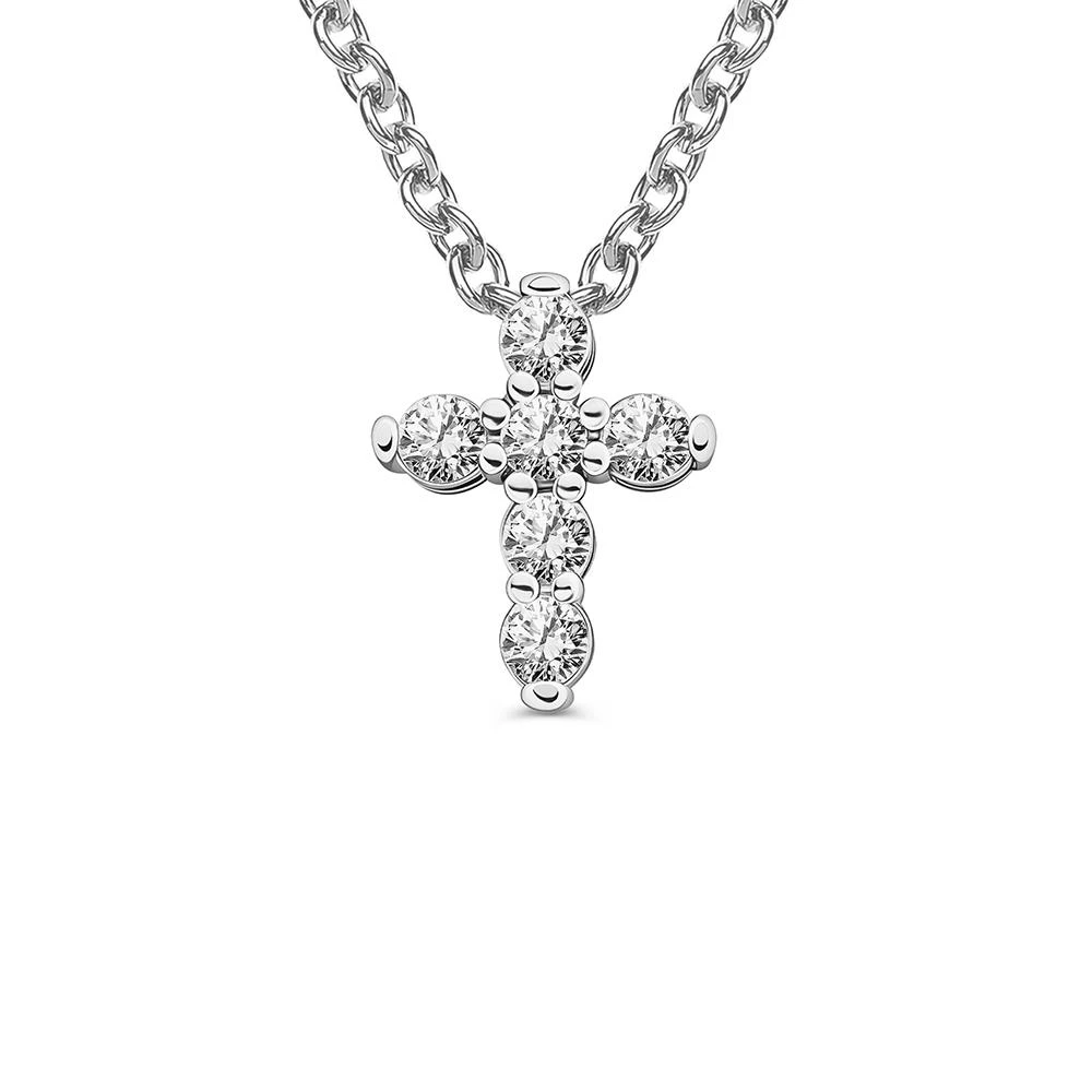 Колье с фианитами из серебра 925 пробы