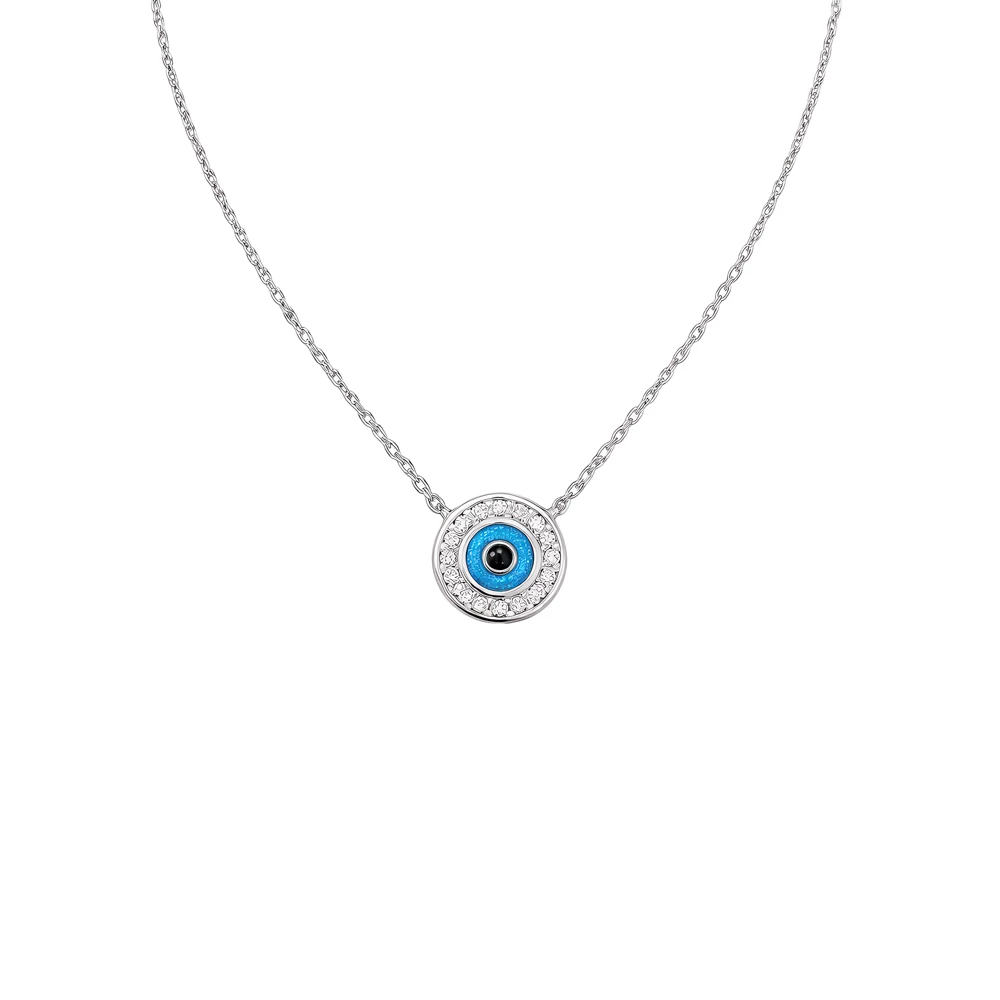 Колье с фианитами из серебра 925 пробы