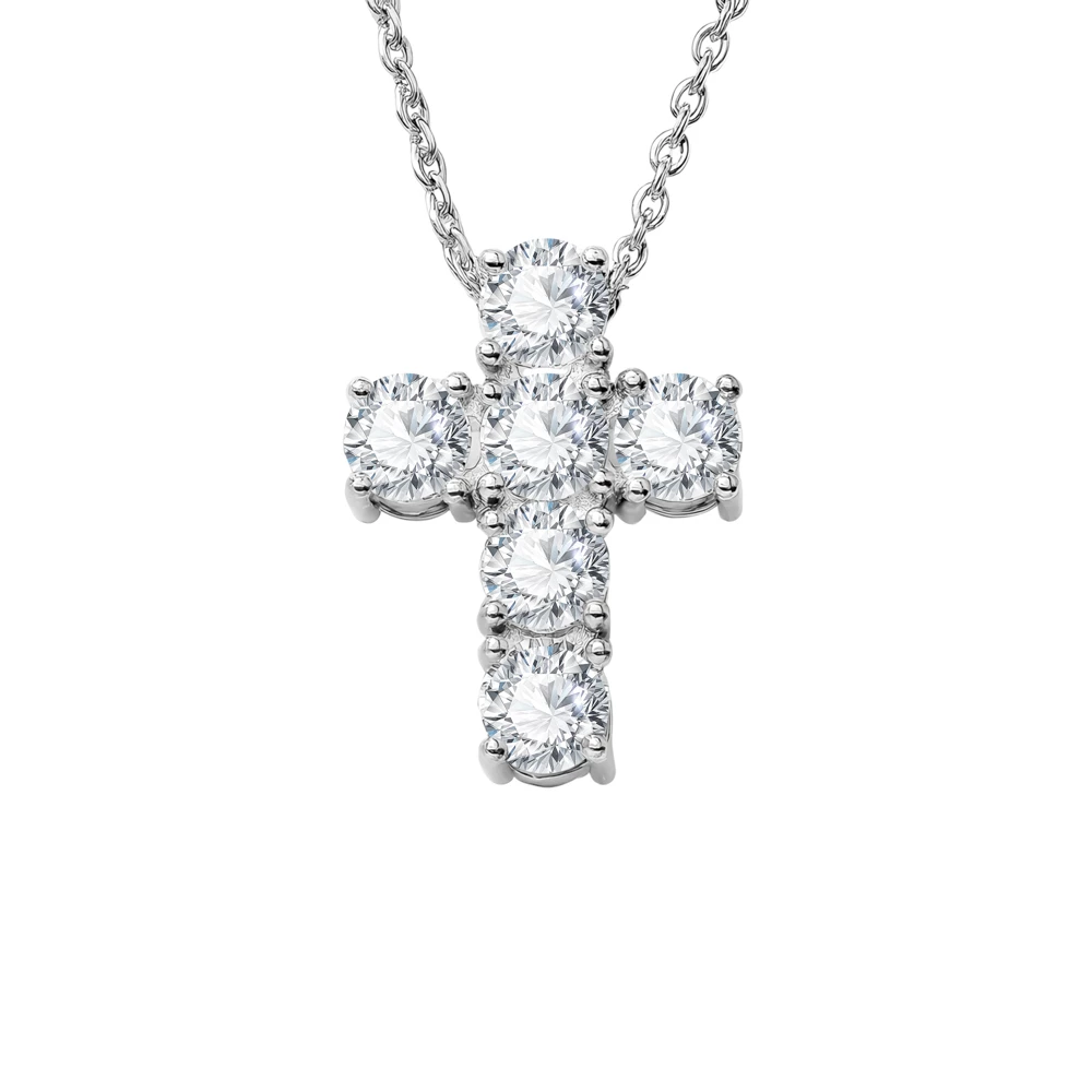 Колье с фианитами из серебра 925 пробы