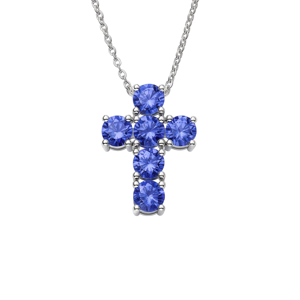 Колье с нано фианитами из серебра 925 пробы