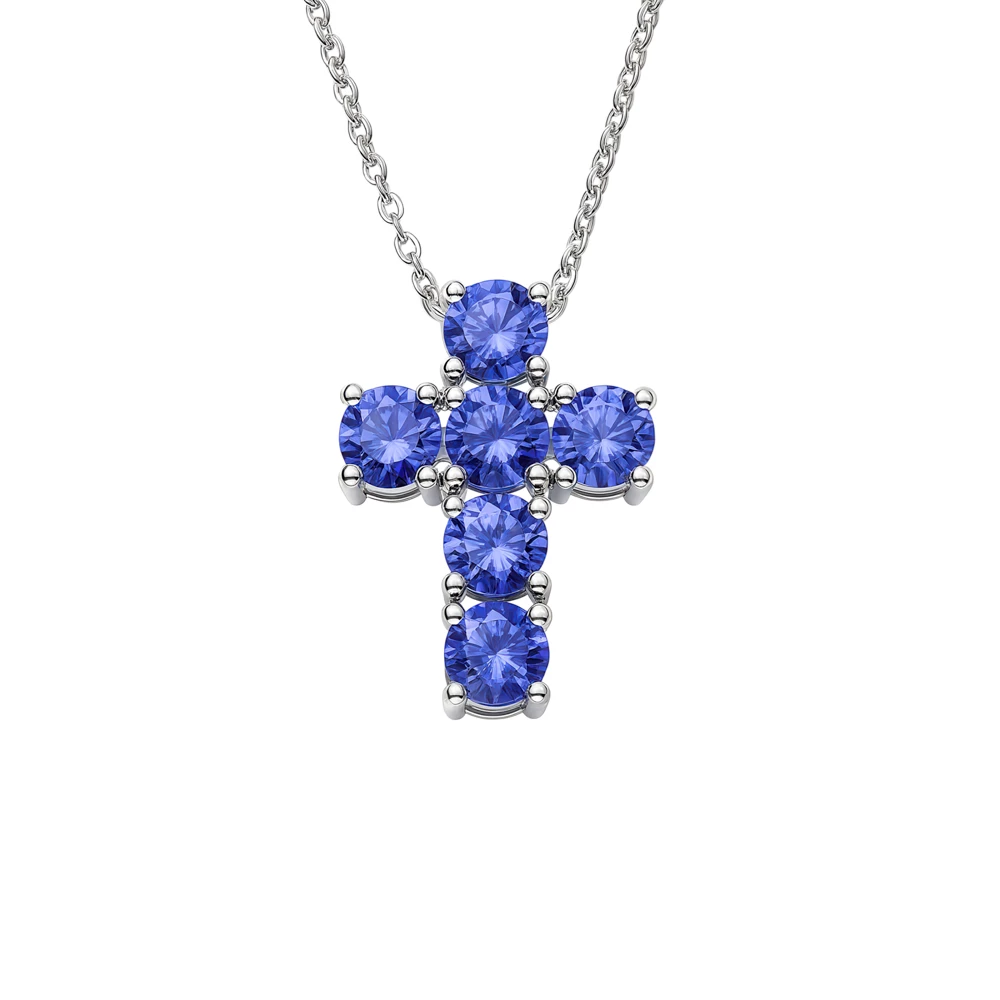 Колье с нано фианитами из серебра 925 пробы