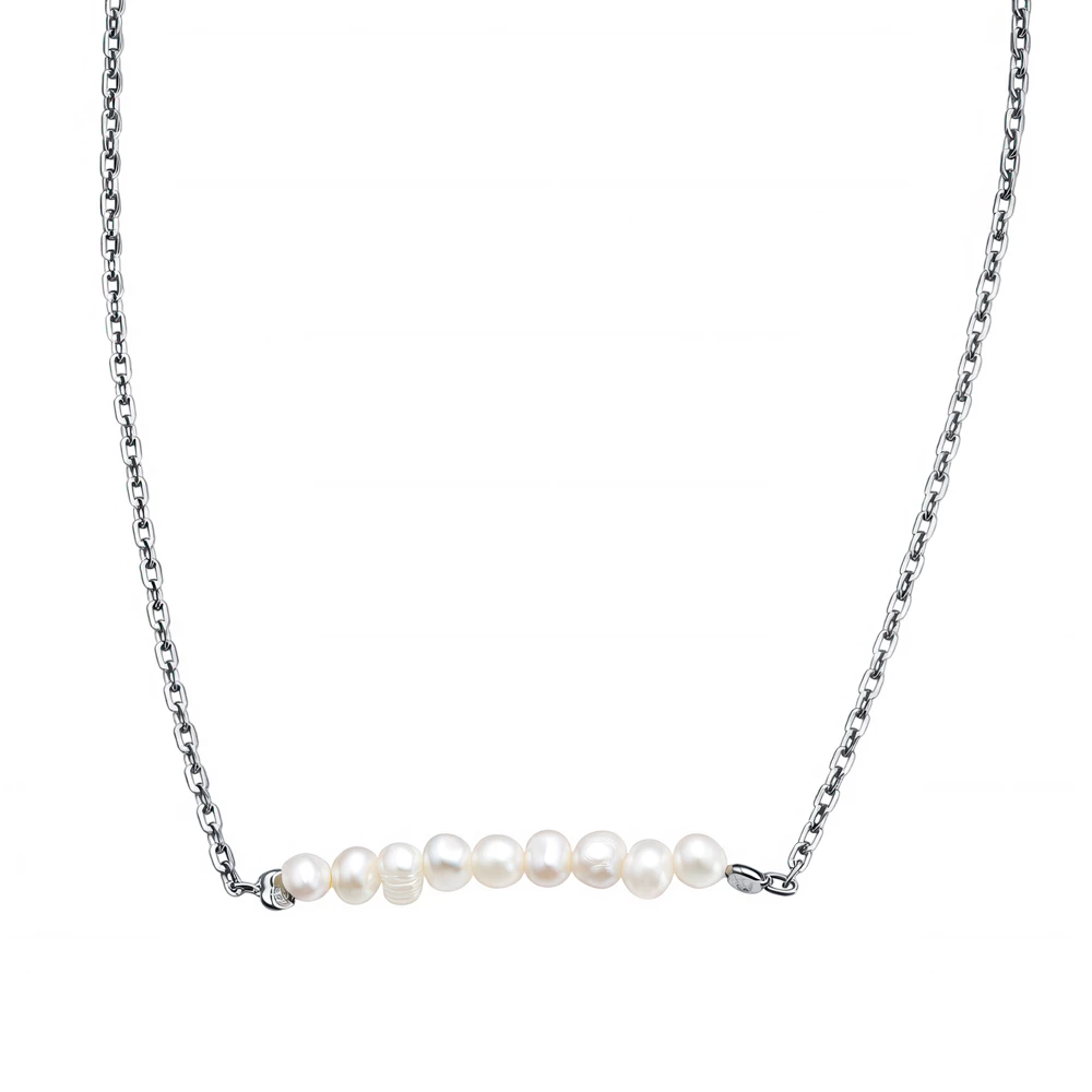 Колье с жемчугом из серебра 925 пробы