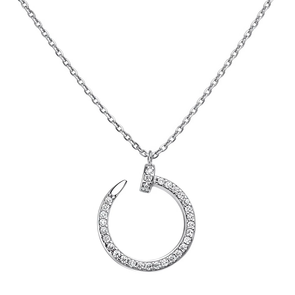 Колье с фианитами из серебра 925 пробы