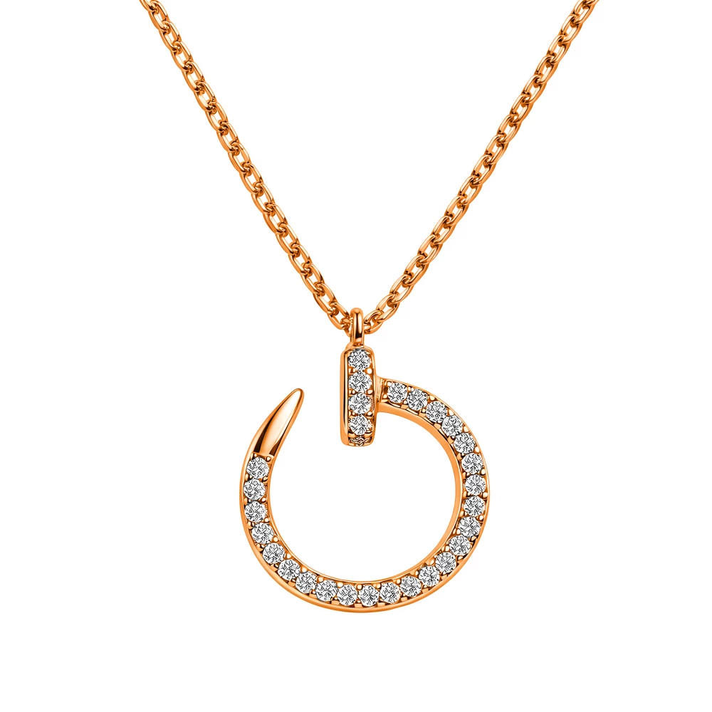 Колье с фианитами из серебра 925 пробы