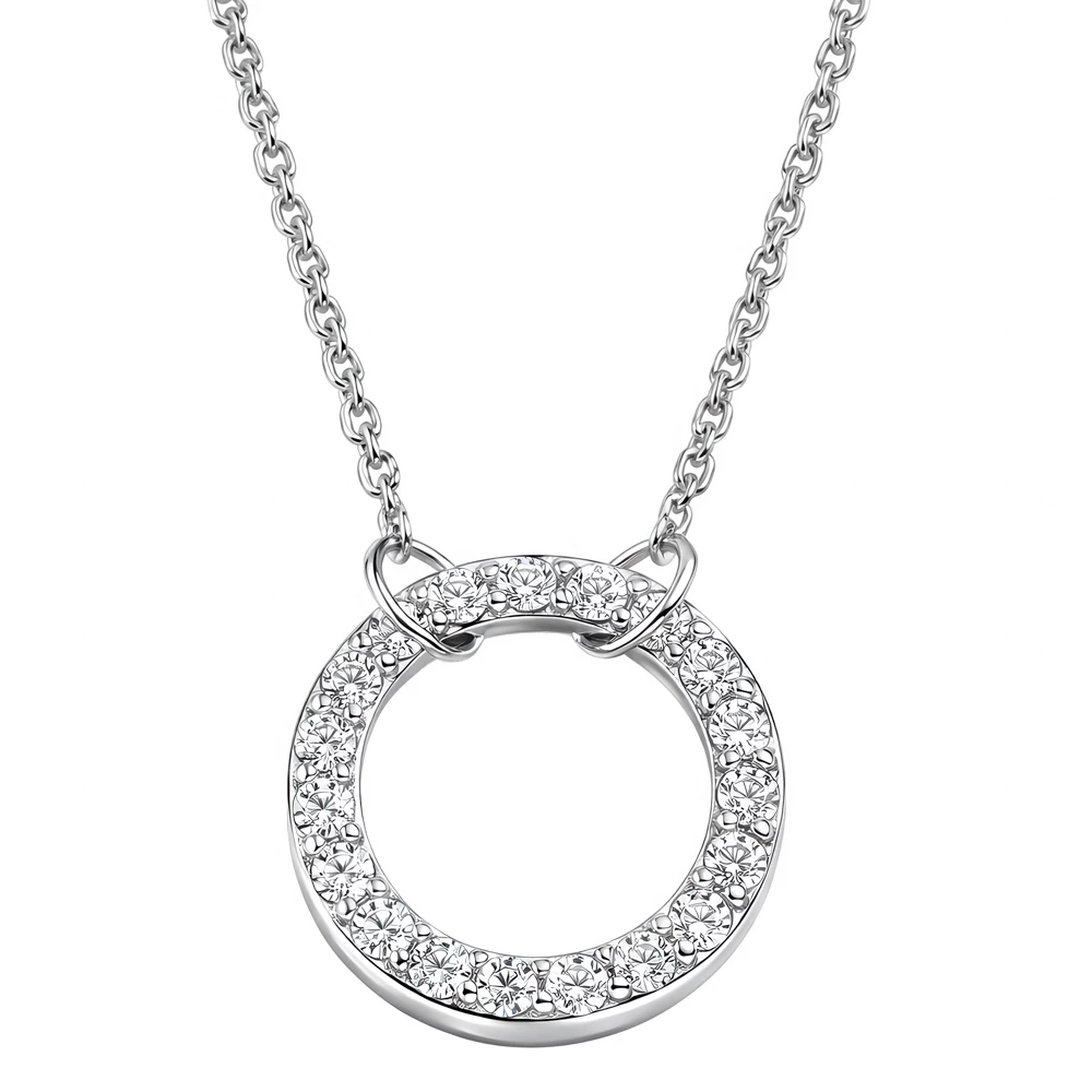 Колье с фианитами из серебра 925 пробы