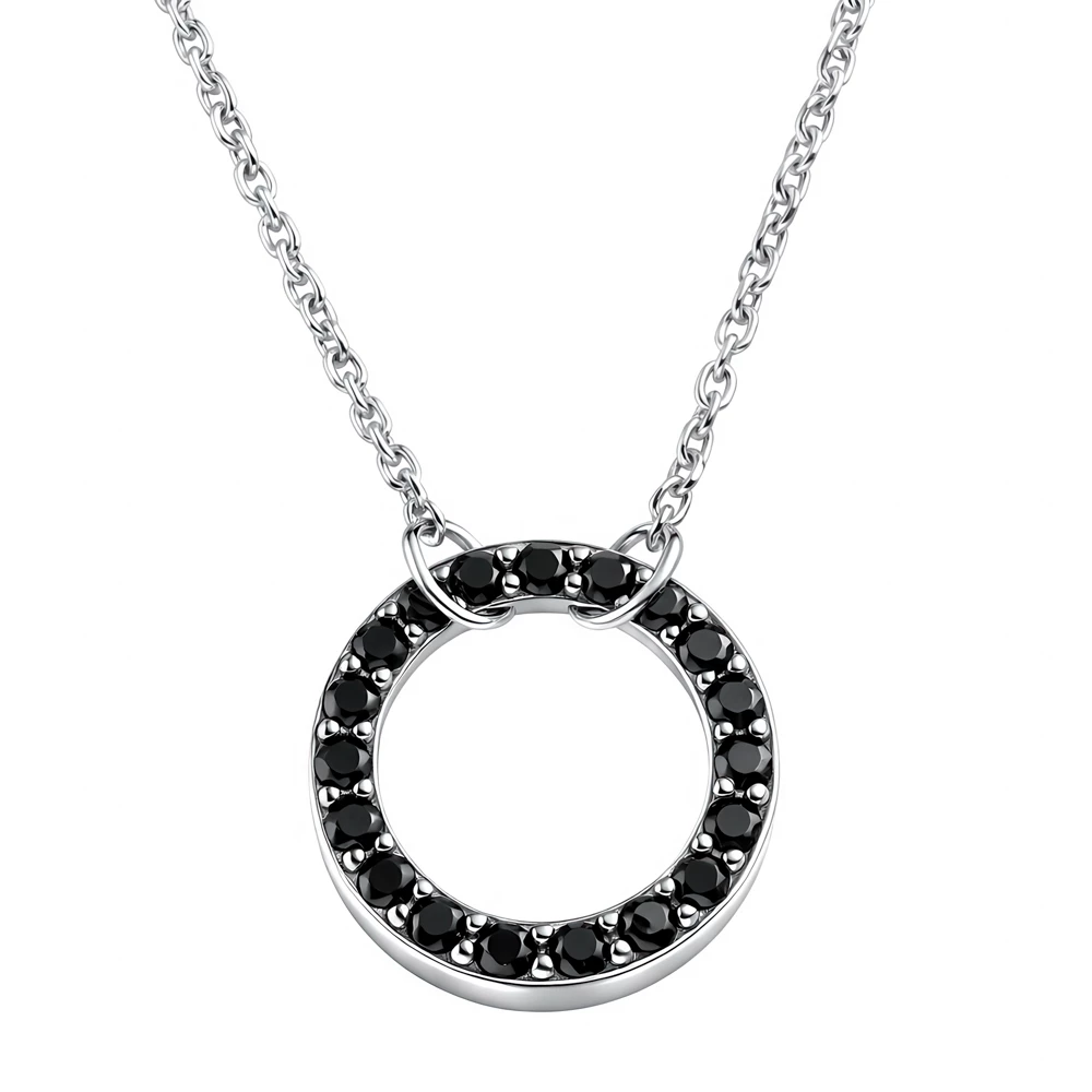 Колье с фианитами из серебра 925 пробы