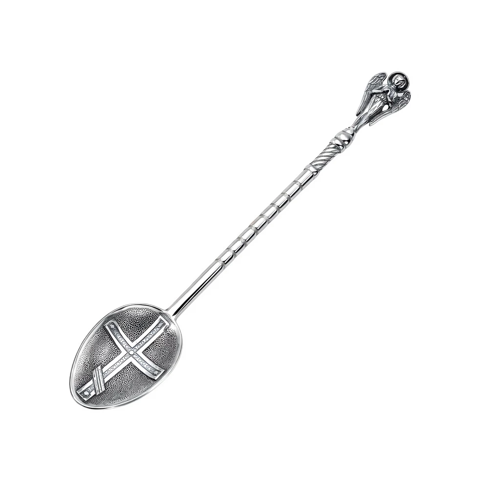 Ложка кофейная из серебра 925 пробы