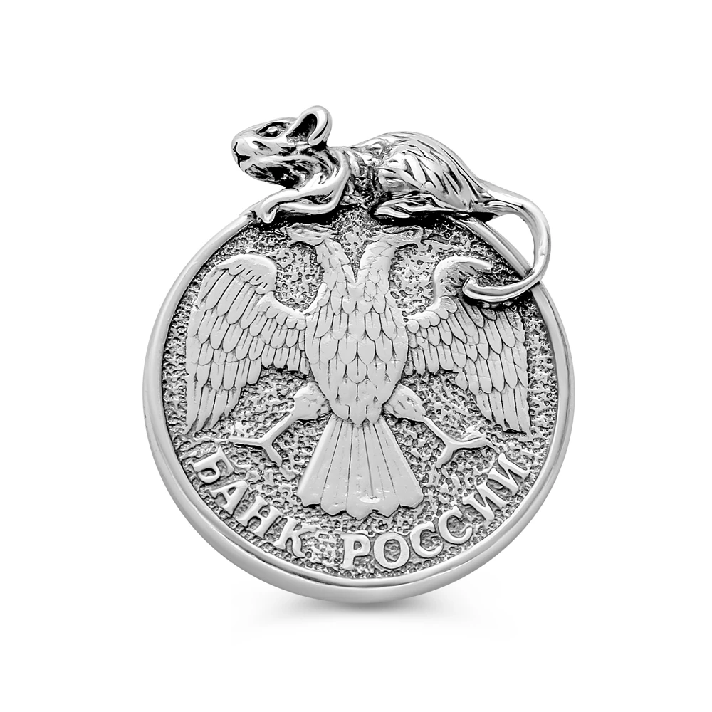 Монета сувенирная из серебра 925 пробы