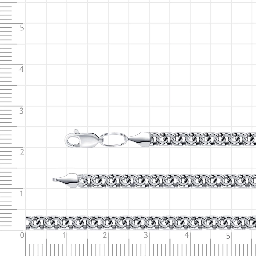 Цепь бисмарк из серебра 925 пробы