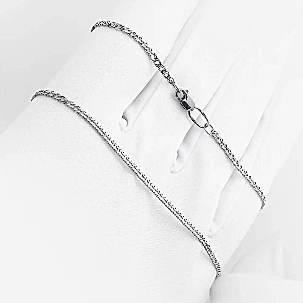 Цепь ромб двойной из серебра 925 пробы 1