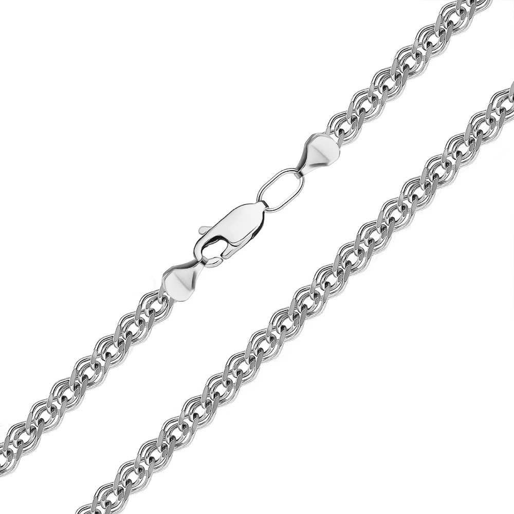 Цепь нонна из серебра 925 пробы