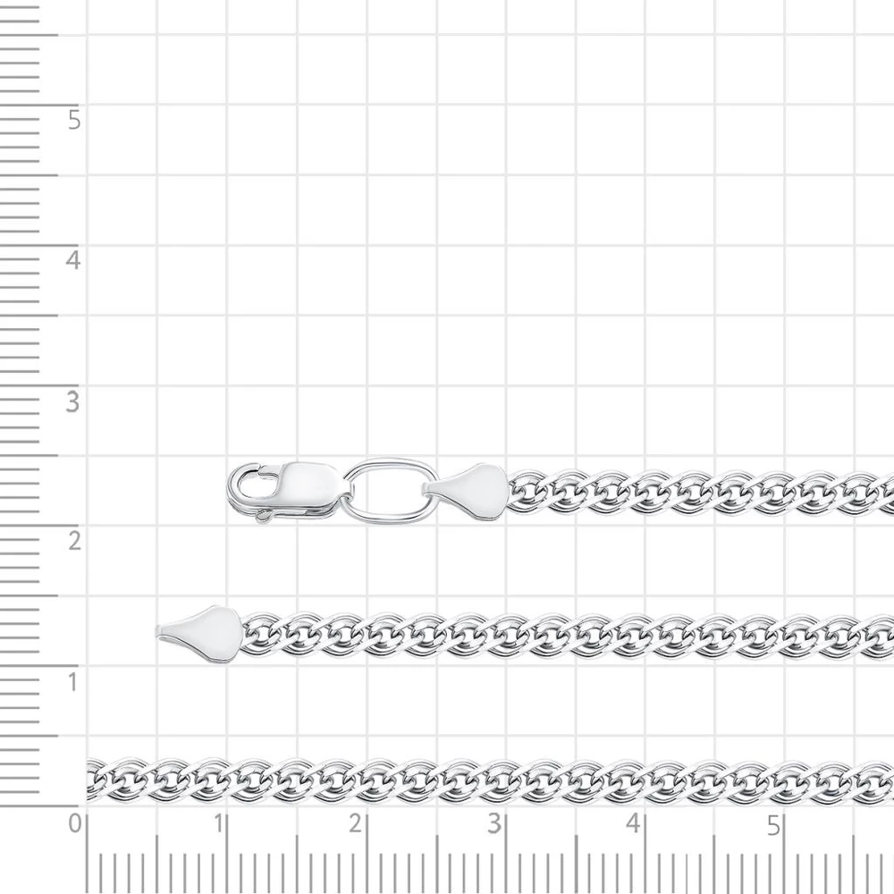 Цепь нонна из серебра 925 пробы