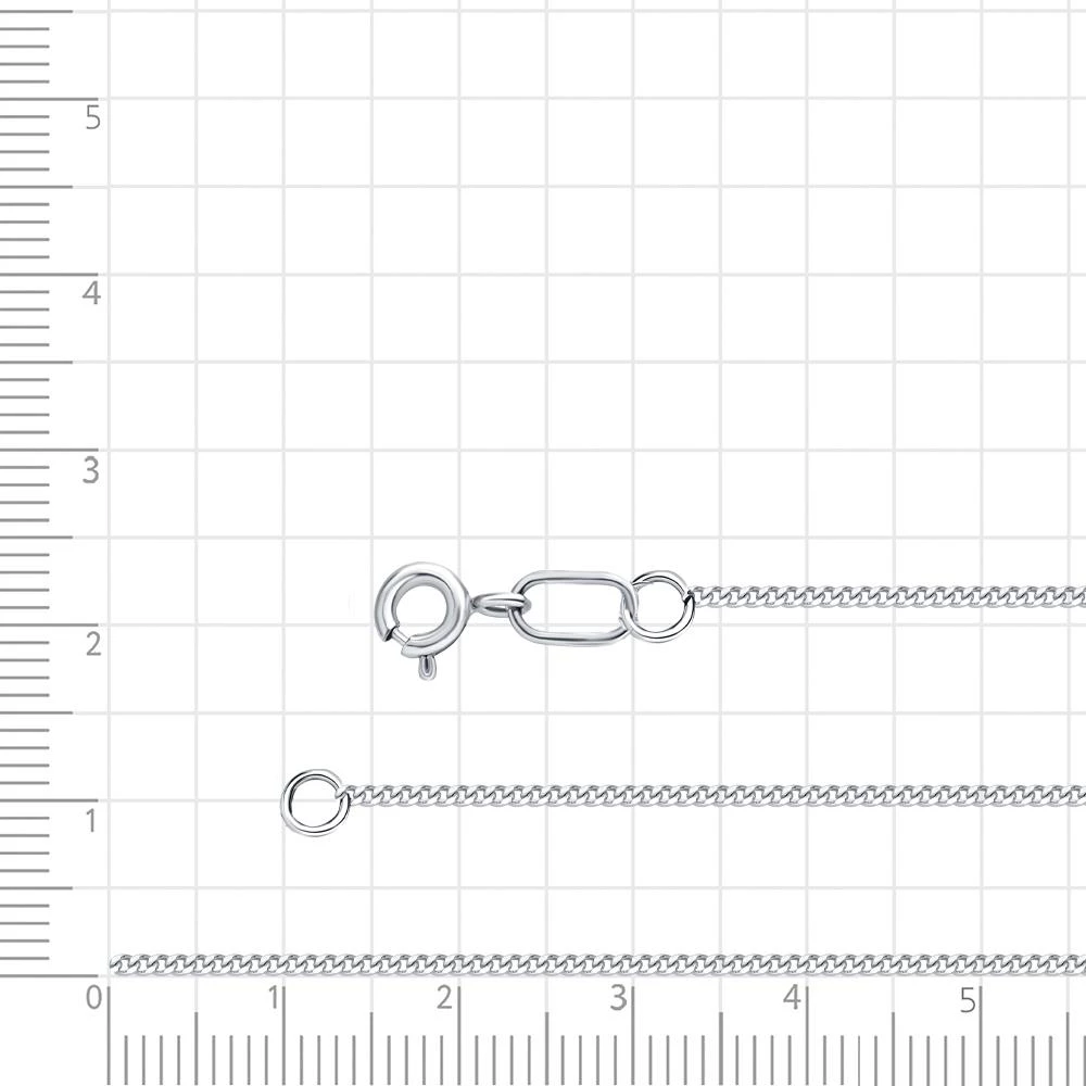 Цепь панцирь из серебра 925 пробы