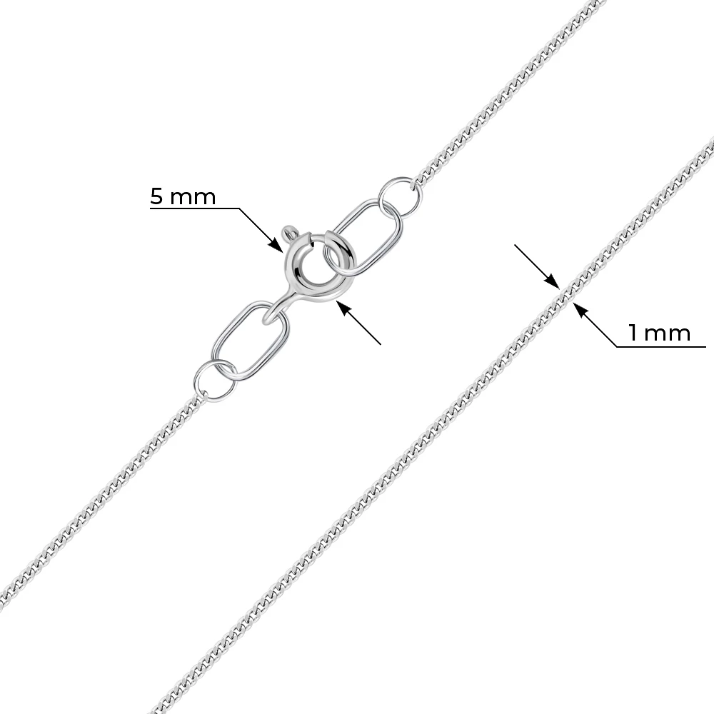 Цепь панцирь из серебра 925 пробы