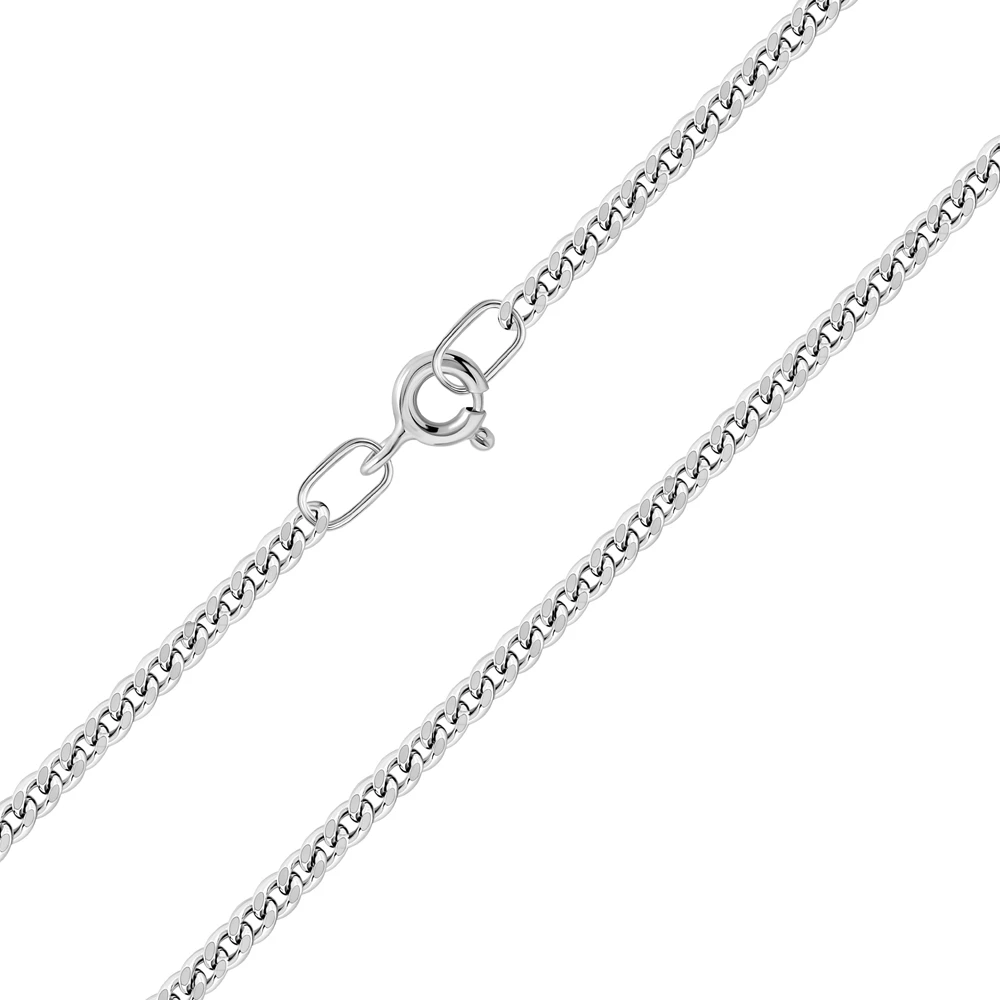 Цепь панцирь из серебра 925 пробы