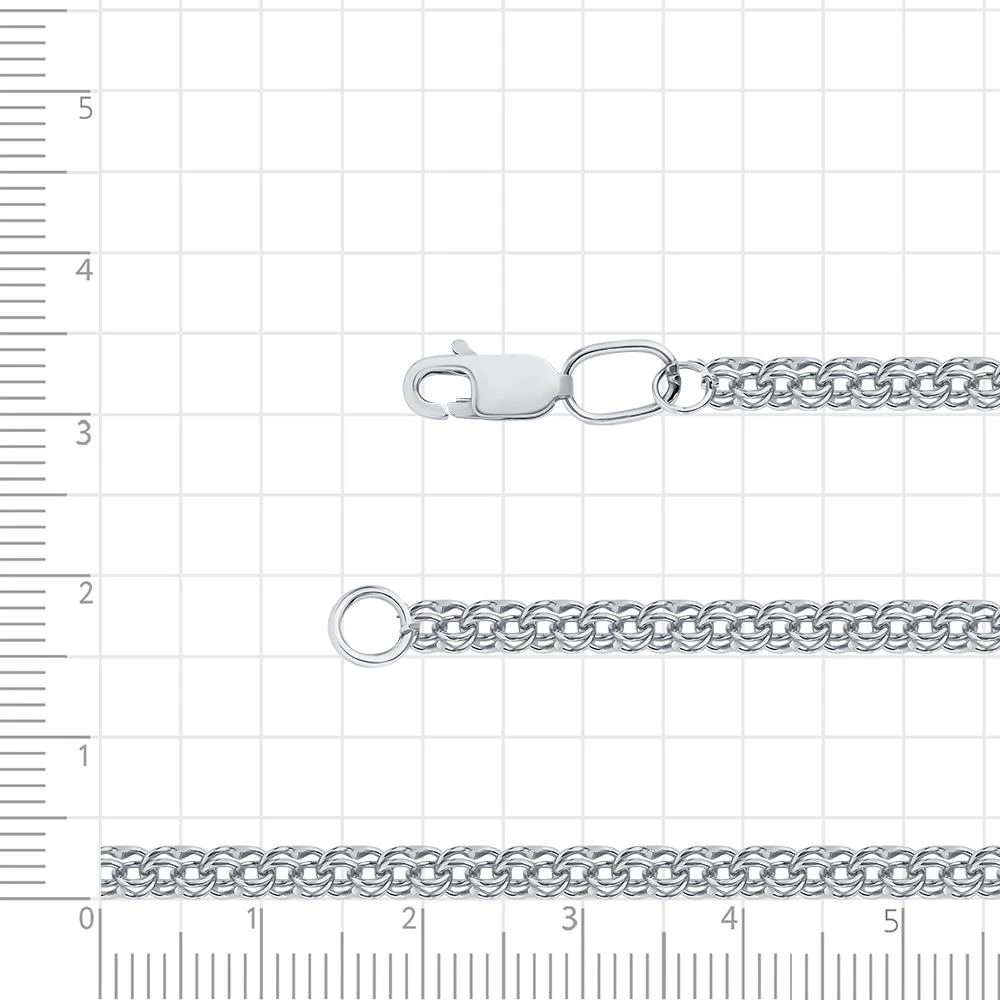 Цепь бисмарк из серебра 925 пробы
