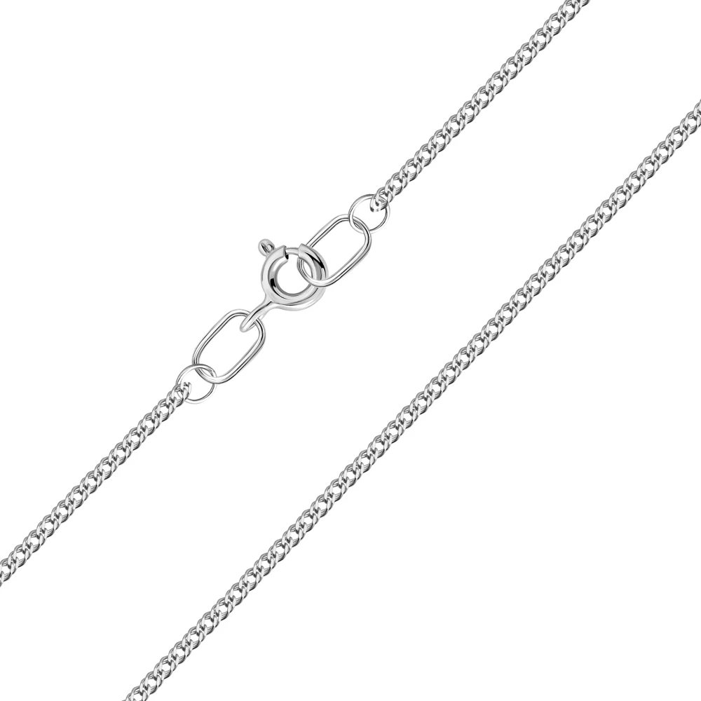 Цепь ромб двойной из серебра 925 пробы