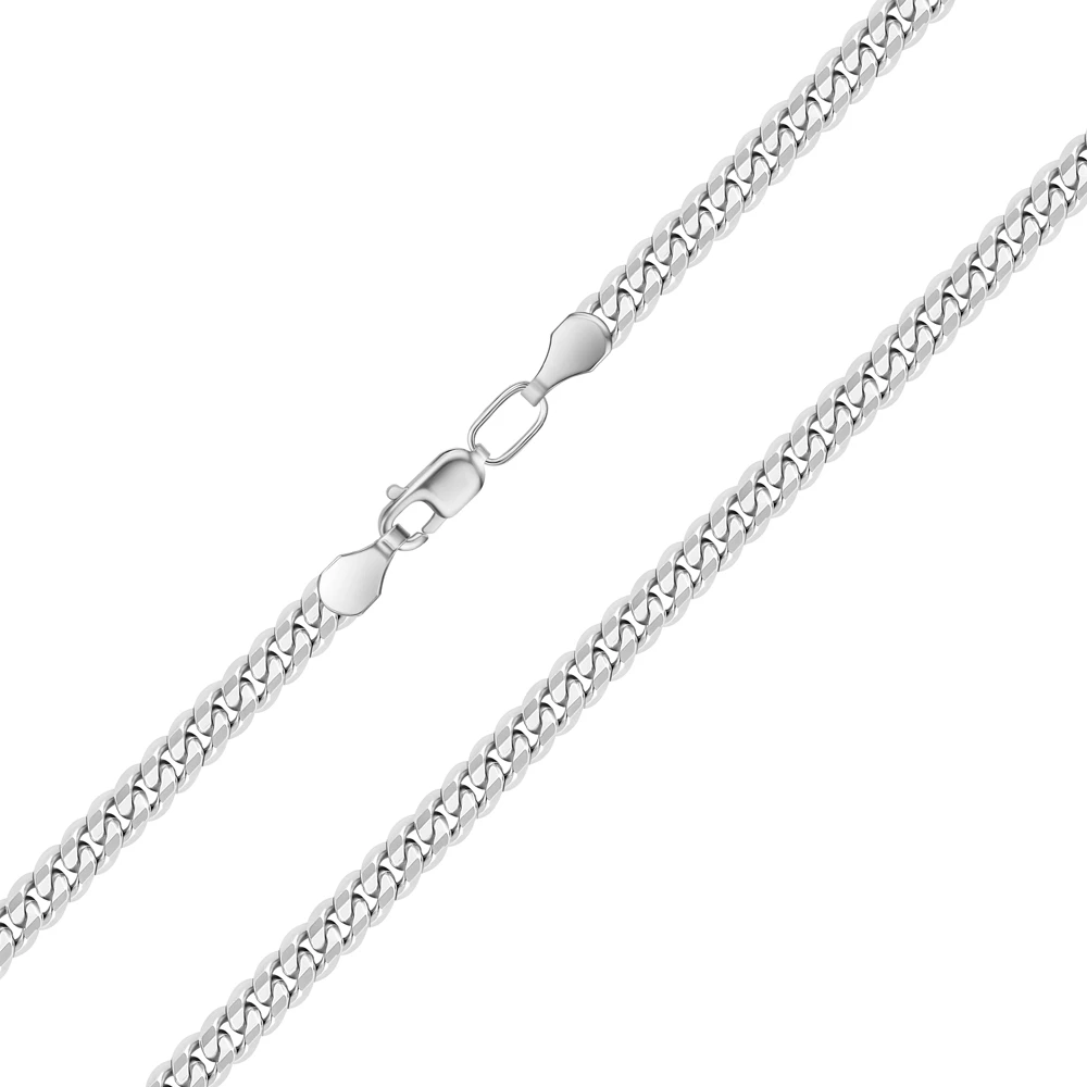 Цепь панцирь из серебра 925 пробы